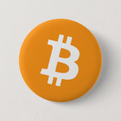 Bitcoin-Kryptowährung-Logo Button (Vorderseite)