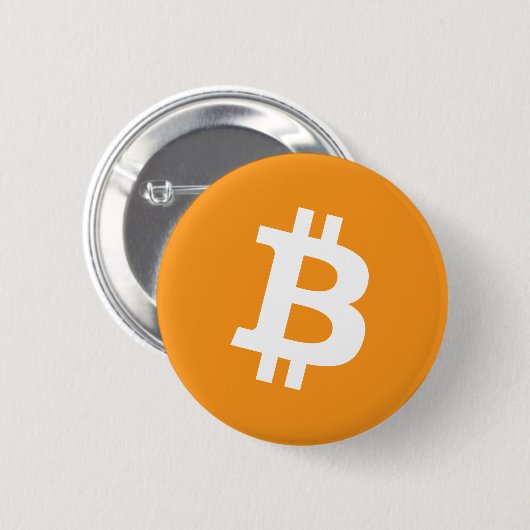 Bitcoin-Kryptowährung-Logo Button (Vorne & Hinten)