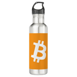 Bitcoin-Kryptowährung-Logo Edelstahlflasche