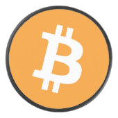Bitcoin-Kryptowährung-Logo Eishockey Puck (Vorderseite)