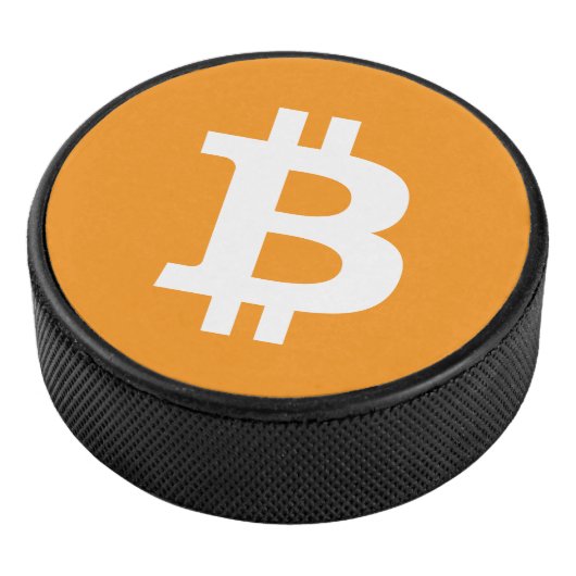 Bitcoin-Kryptowährung-Logo Eishockey Puck (3/4)