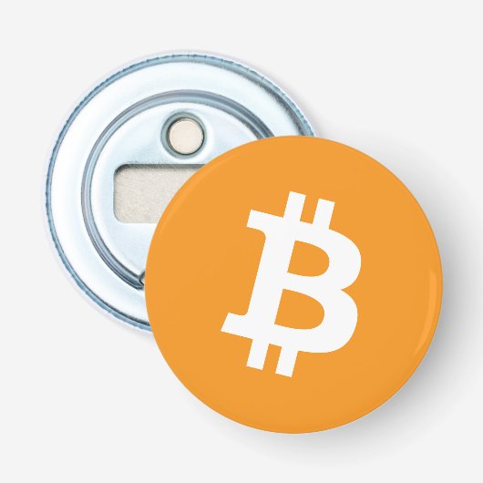 Bitcoin Kryptowährung Logo Flaschenöffner (Vorderseite)
