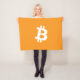 Bitcoin-Kryptowährung-Logo Fleecedecke