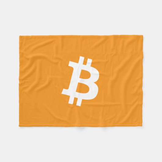 Bitcoin-Kryptowährung-Logo Fleecedecke (Vorderseite (Horizontal))