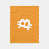 Bitcoin-Kryptowährung-Logo Fleecedecke (Vorderseite)