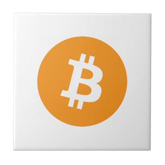 Bitcoin-Kryptowährung-Logo Fliese (Vorderseite)