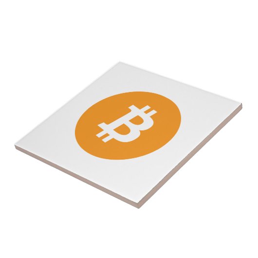 Bitcoin-Kryptowährung-Logo Fliese (Seite)