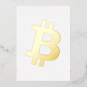 Bitcoin-Kryptowährung-Logo Folieneinladung