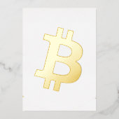 Bitcoin-Kryptowährung-Logo Folieneinladung (Vorderseite)
