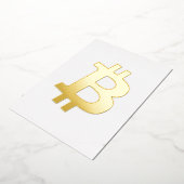 Bitcoin-Kryptowährung-Logo Folieneinladung (Gedreht)