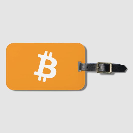 Bitcoin-Kryptowährung-Logo Gepäckanhänger (Vorderseite (Horizontal))