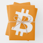 Bitcoin-Kryptowährung-Logo Geschenkpapier Set (Beispiel)