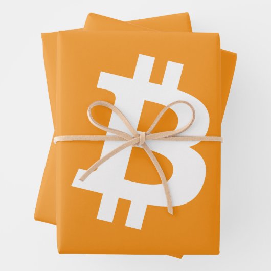 Bitcoin-Kryptowährung-Logo Geschenkpapier Set (Beispiel)