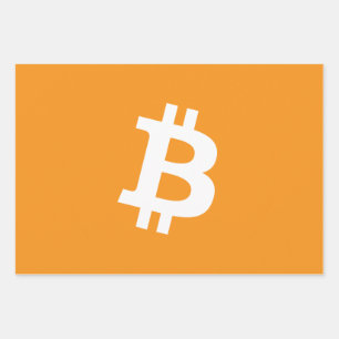 Bitcoin-Kryptowährung-Logo Geschenkpapier Set