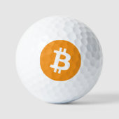 Bitcoin-Kryptowährung-Logo Golfball (Vorderseite)