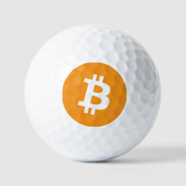 Bitcoin-Kryptowährung-Logo Golfball