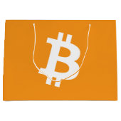 Bitcoin-Kryptowährung-Logo Große Geschenktüte (Vorderseite)