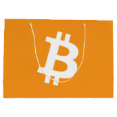 Bitcoin-Kryptowährung-Logo Große Geschenktüte (Rückseite)