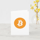Bitcoin-Kryptowährung-Logo Karte (Gelbe Blume)