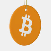 Bitcoin-Kryptowährung-Logo Keramik Ornament (Rechts)