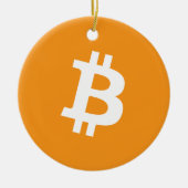 Bitcoin-Kryptowährung-Logo Keramik Ornament (Vorne)