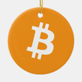 Bitcoin-Kryptowährung-Logo Keramik Ornament