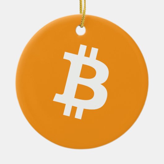 Bitcoin-Kryptowährung-Logo Keramik Ornament (Vorne)