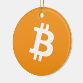 Bitcoin-Kryptowährung-Logo Keramik Ornament (Links)