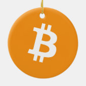 Bitcoin-Kryptowährung-Logo Keramik Ornament (Hinten)