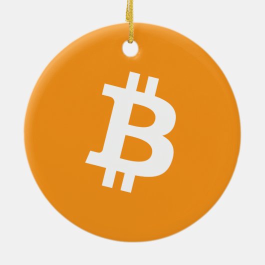 Bitcoin-Kryptowährung-Logo Keramik Ornament (Hinten)