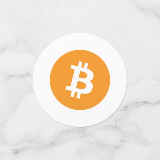 Bitcoin-Kryptowährung-Logo Konfetti (Klein Vorderseite)