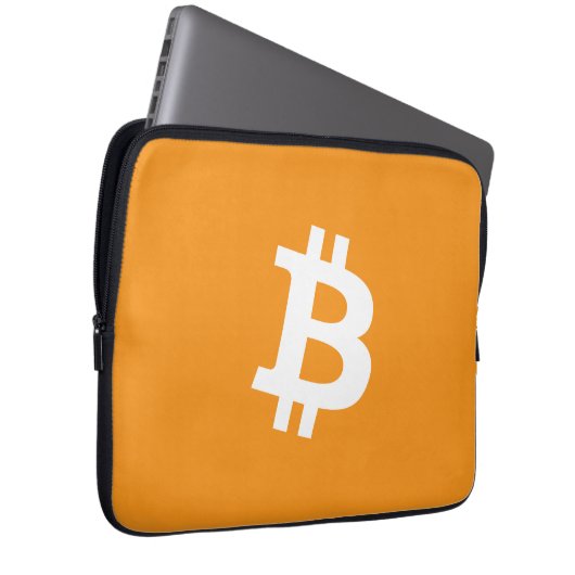 Bitcoin-Kryptowährung-Logo Laptopschutzhülle (Vorne Rechts)