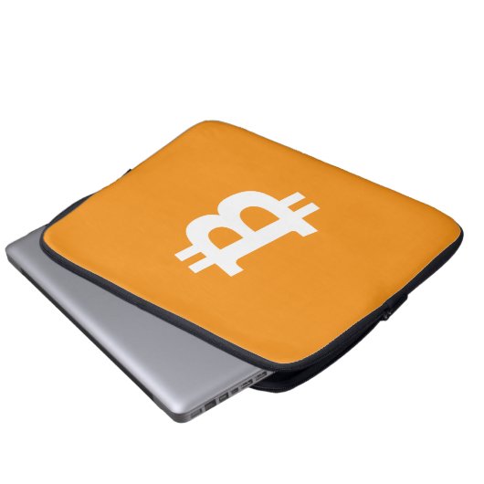 Bitcoin-Kryptowährung-Logo Laptopschutzhülle (Vorne Knopf)