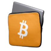 Bitcoin-Kryptowährung-Logo Laptopschutzhülle (Vorderseite Links)