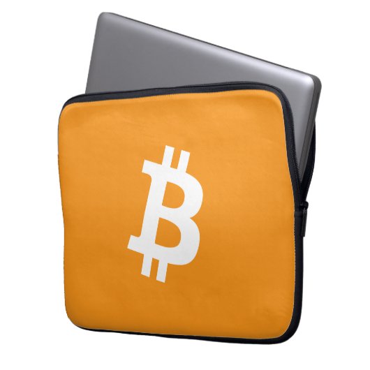 Bitcoin-Kryptowährung-Logo Laptopschutzhülle (Vorderseite Links)
