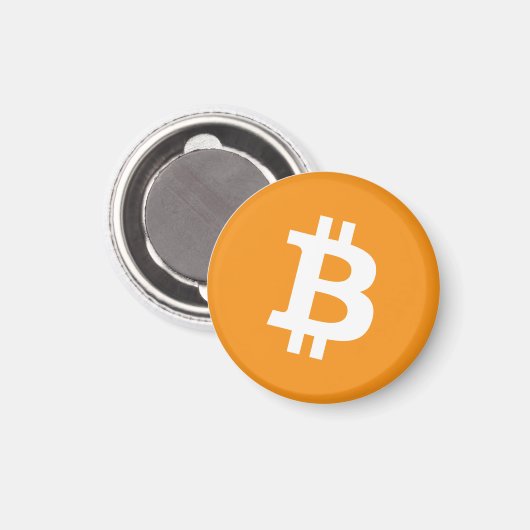 Bitcoin-Kryptowährung-Logo Magnet (Vorderseite/Rückseite)