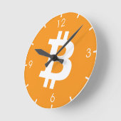 Bitcoin-Kryptowährung-Logo Runde Wanduhr (Winkel)