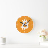Bitcoin-Kryptowährung-Logo Runde Wanduhr (Zuhause)