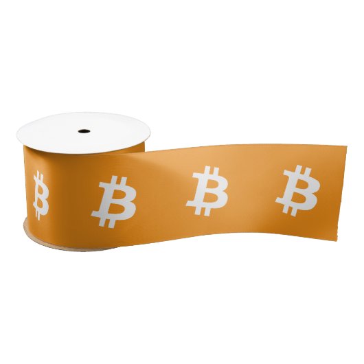 Bitcoin-Kryptowährung-Logo Satinband (Spule)