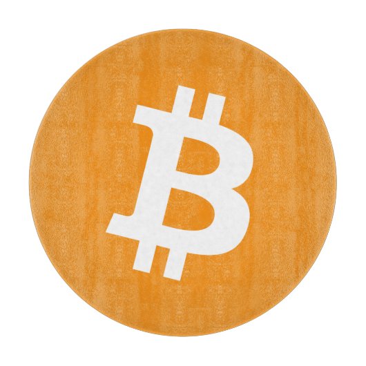 Bitcoin-Kryptowährung-Logo Schneidebrett (Vorderseite)