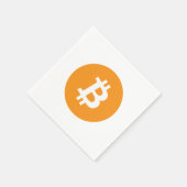 Bitcoin-Kryptowährung-Logo Serviette (Ecke)