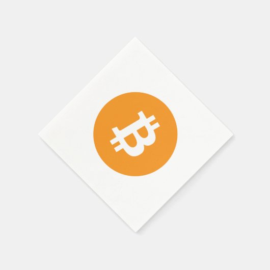 Bitcoin-Kryptowährung-Logo Serviette (Ecke)
