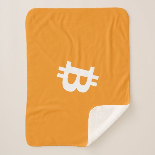 Bitcoin-Kryptowährung-Logo Sherpadecke (Vorderseite)