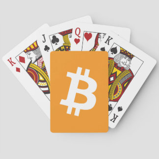 Bitcoin-Kryptowährung-Logo Spielkarten