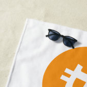 Bitcoin-Kryptowährung-Logo Strandtuch (Beispiel)