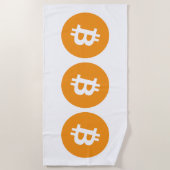 Bitcoin-Kryptowährung-Logo Strandtuch (Vorderseite)