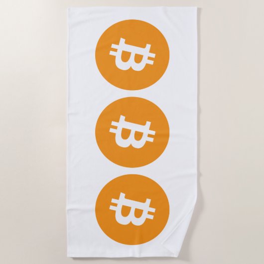 Bitcoin-Kryptowährung-Logo Strandtuch (Vorderseite)