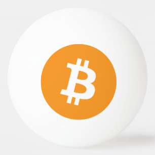 Bitcoin-Kryptowährung-Logo Tischtennisball