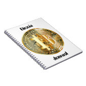 Bitcoin-Kryptowährung Notizblock (Rechte Seite)