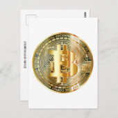 Bitcoin-Kryptowährung Postkarte (Vorne/Hinten)